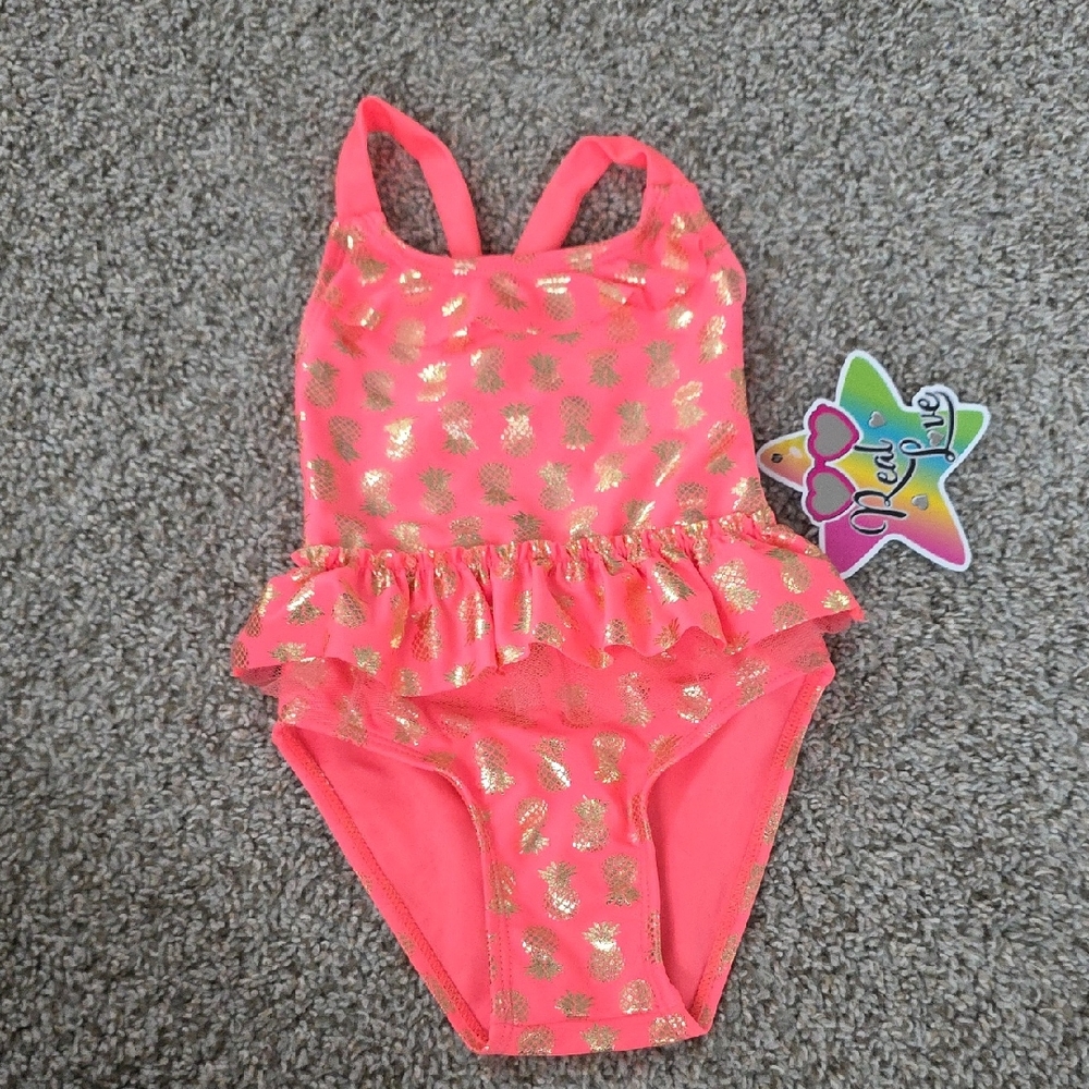 Kids Coral Gold Swimsuit